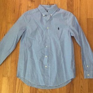 Boys checkered oxford shirt